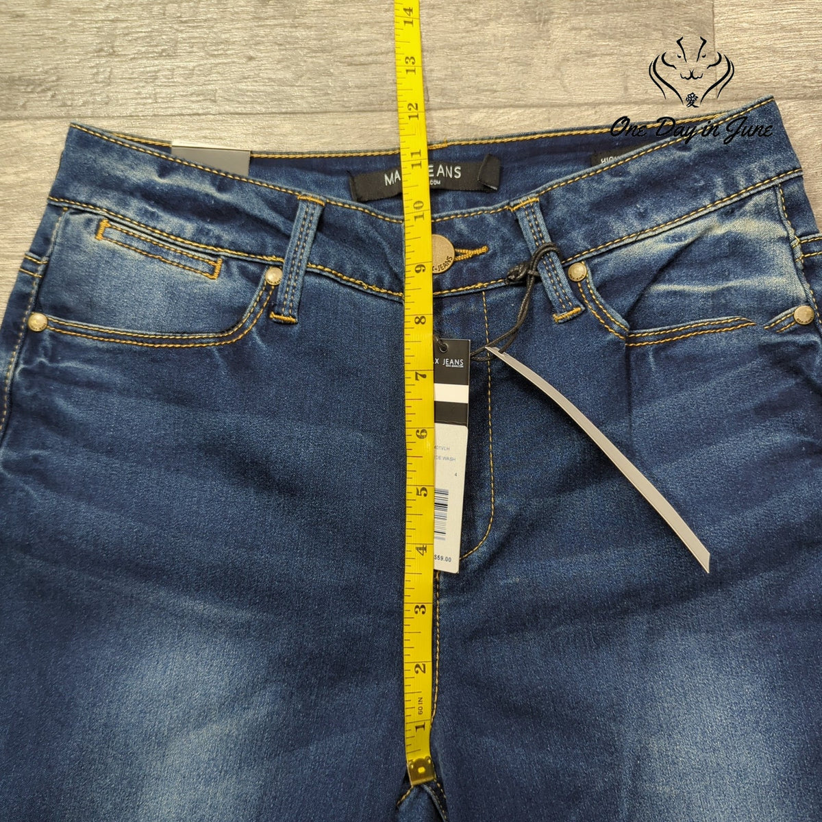 Max Jeans High Rise Skinny Jeggings Lakeside Blue Wash NWT Size 4