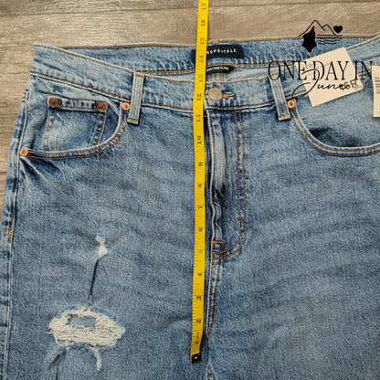 Aeropostale Distressed High Rise Flare Jeans Size 16