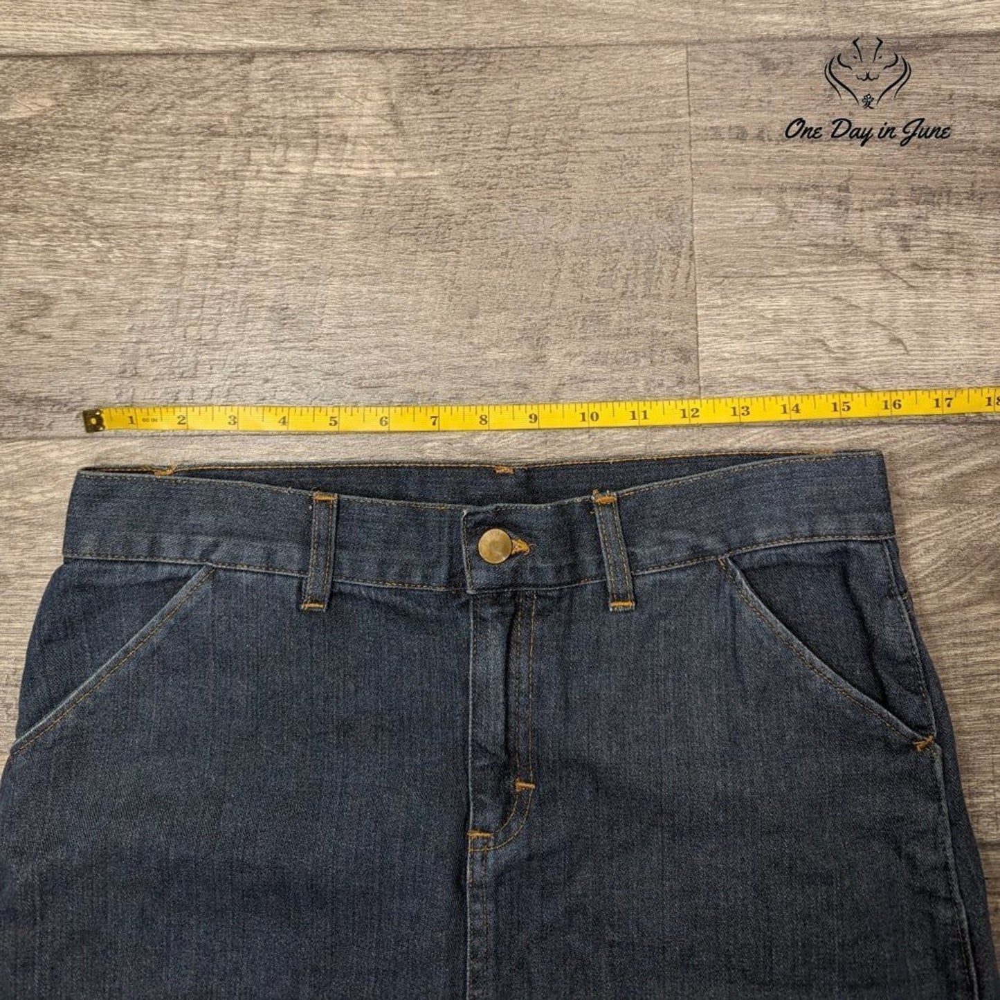 Red Oak Alabama Embroidered Denim Skirt Size S