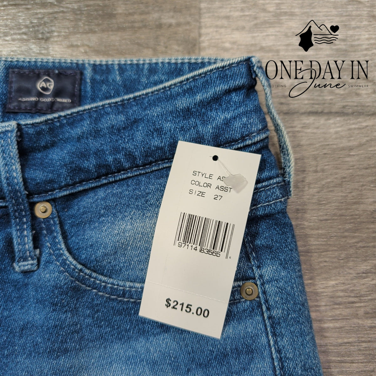 AG Adriano Goldschmied The Farrah High Rise Skinny Jeans Blue NWT Size 4 (27)