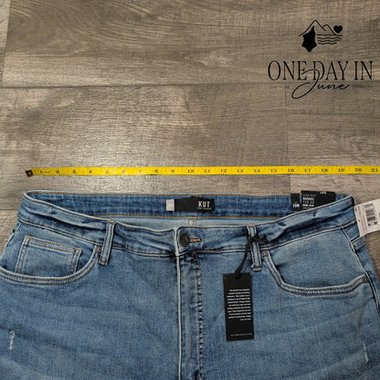 Kut from the Kloth Rachel Fab Ab Mom Jeans High Rise Distressed NWT Size 20W