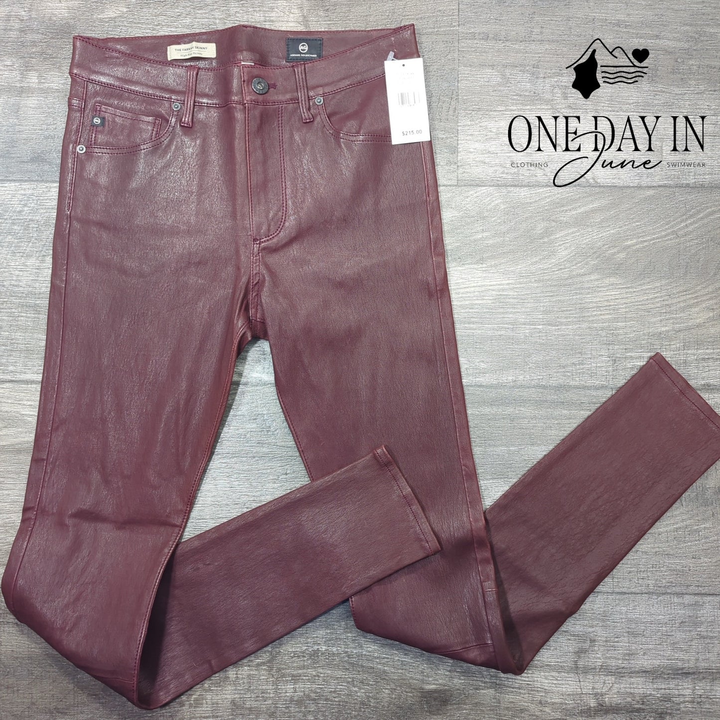 Adriano Goldschmied The Farrah Skinny Faux Leather Jeans Size 27 (4)