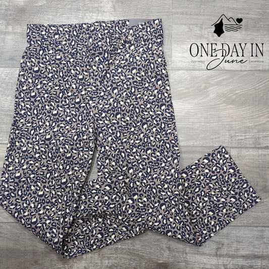 Rafaella Leopard Print Capri Pants Size 6