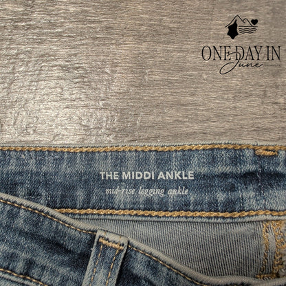 AG Adriano Goldschmied The Middi Ankle Jeans Distressed NWT Size 4 (27)