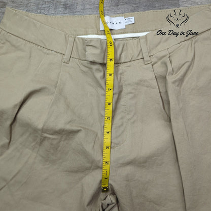Topman Topman Men's Pleated Front Khaki Tan Chino Pants Size 34X32