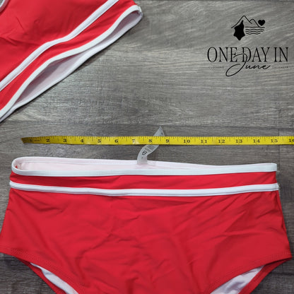 Blooming Jelly Crop Bikini Swimsuit Size L