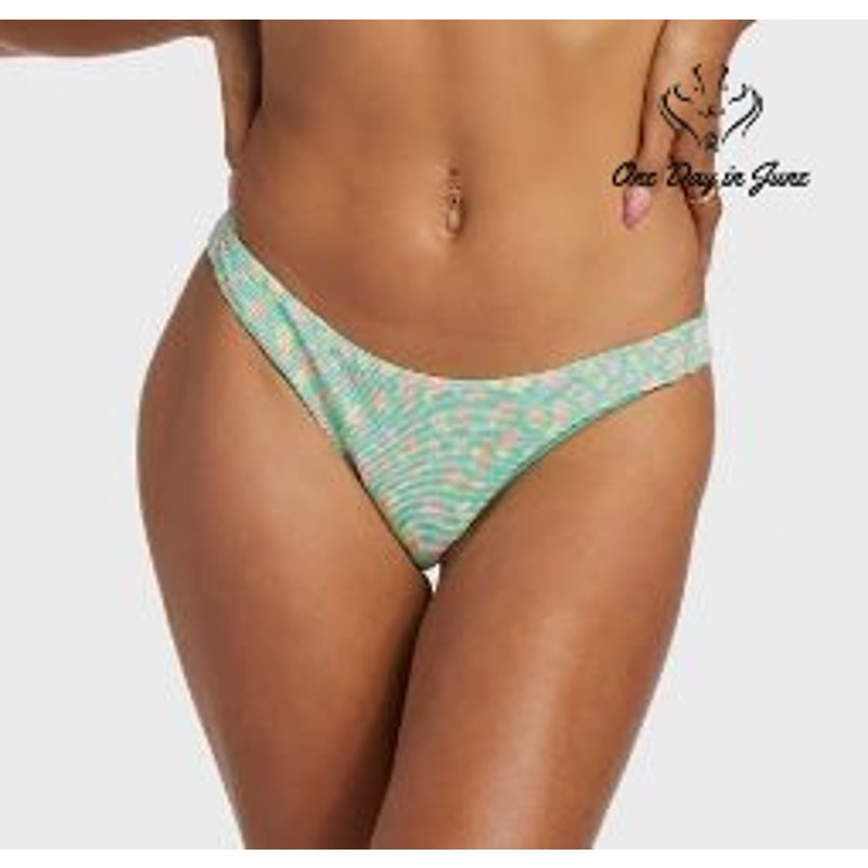 Billabong I Sea You Tanlines Tanga Bikini Bottom Spearmint NWT $65.95 Size M