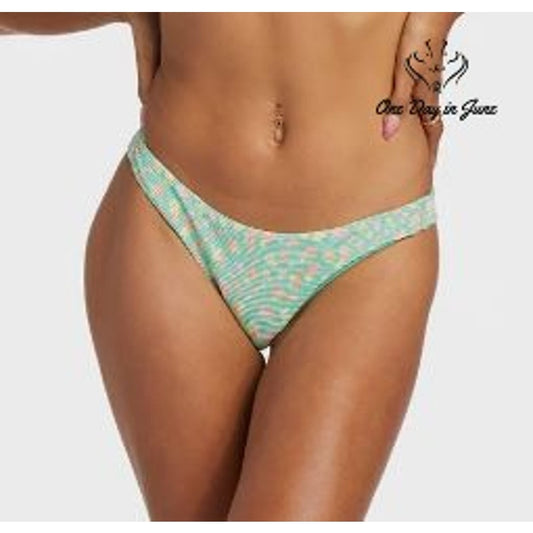 Billabong I Sea You Tanlines Tanga Bikini Bottom Spearmint NWT $65.95 Size M
