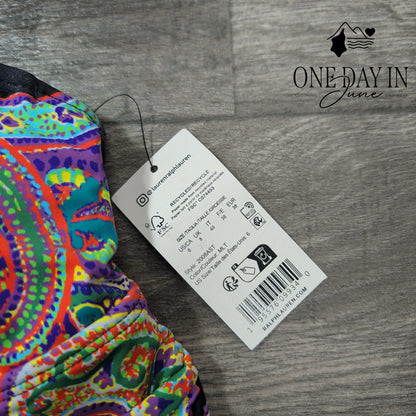 Ralph Lauren Paisley Ruched One Piece Swimsuit Multicolor NWT Size 6
