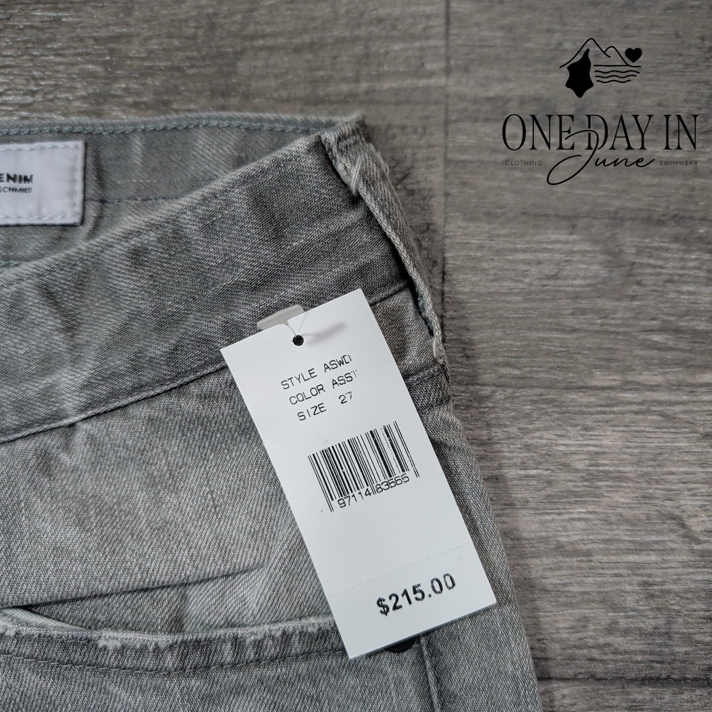 AG Adriano Goldschmied Straight Leg Jeans Gray Denim NWT $215 Size 4 (27)