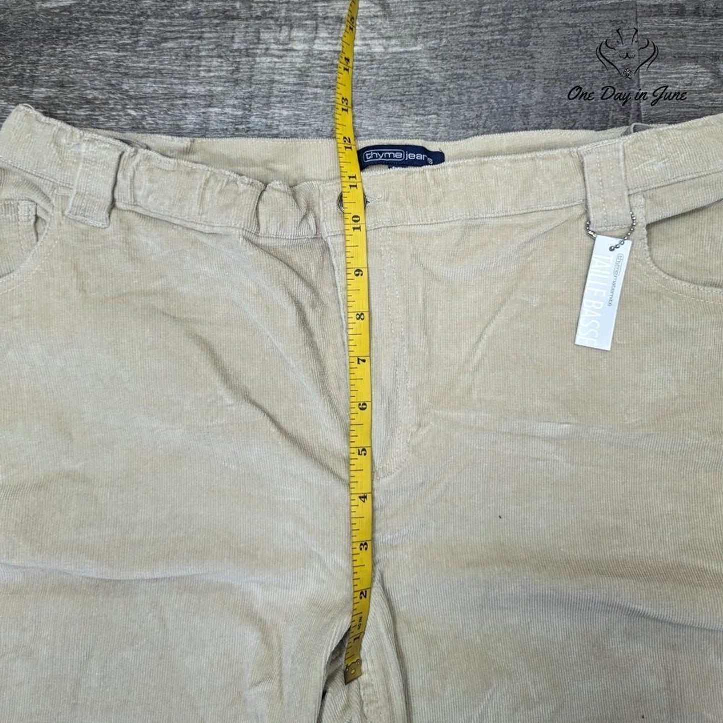 Thyme Jeans Adjustable Waist Coduroy Pants Size S/P