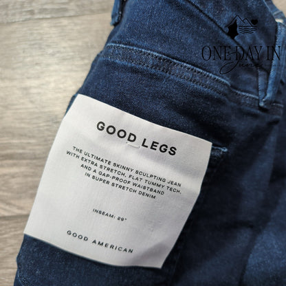 Good American Good Legs Super Skinny Jeans Dark Blue NWT Size 12