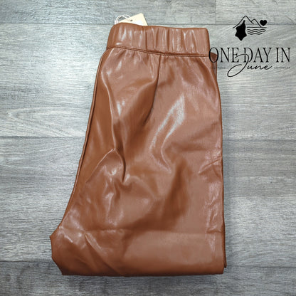 Esqualo Side Zip Faux Leather Pants Size 6