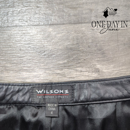 Wilsons Straight Leg Leather Pants Size 4
