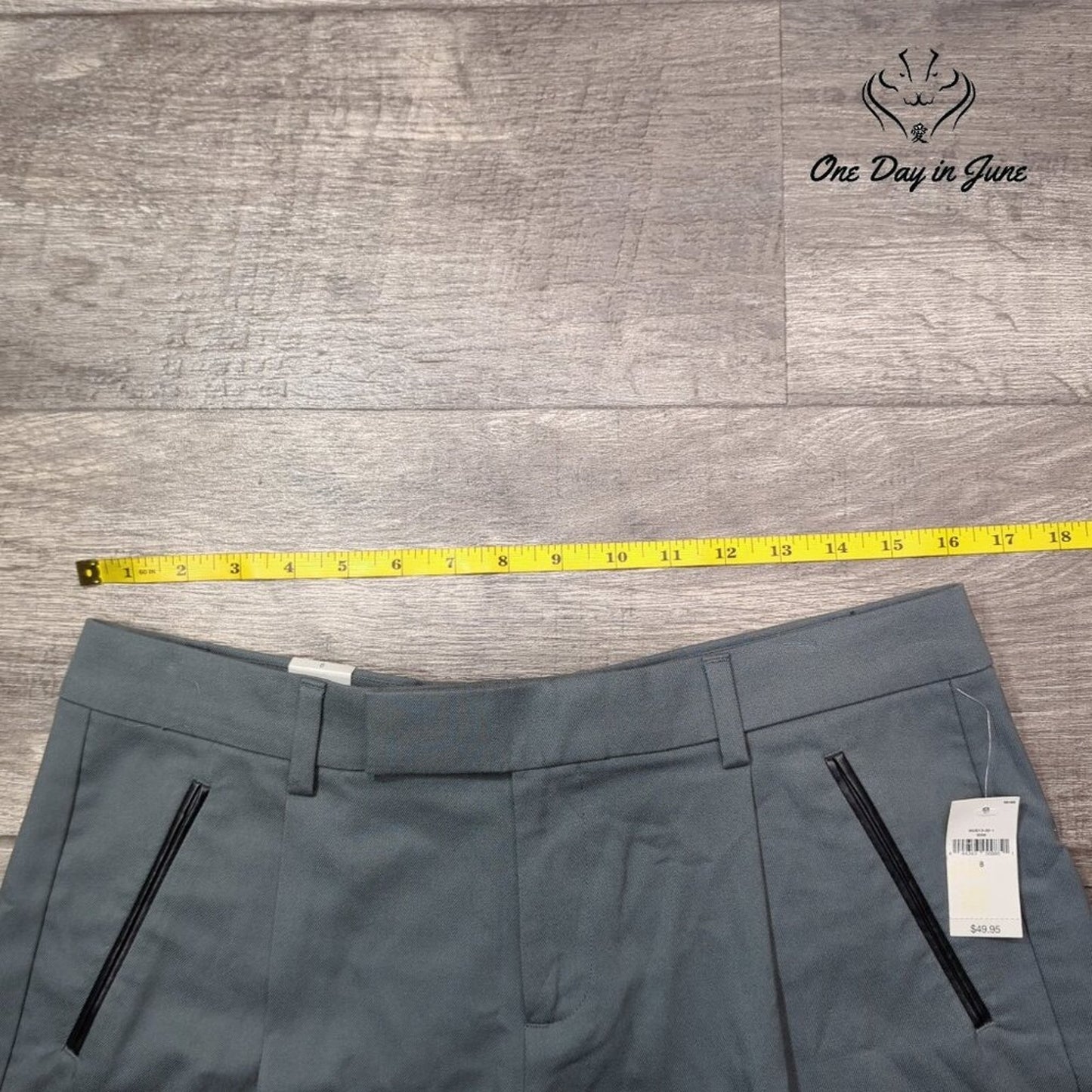 Gap Flat Front Shorts Gray Black Trim Tailored Dress Shorts NWT Size 8