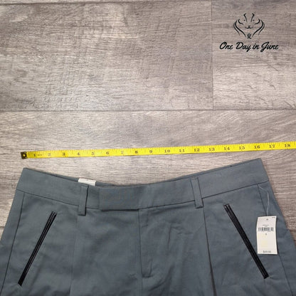 Gap Flat Front Shorts Gray Black Trim Tailored Dress Shorts NWT Size 8