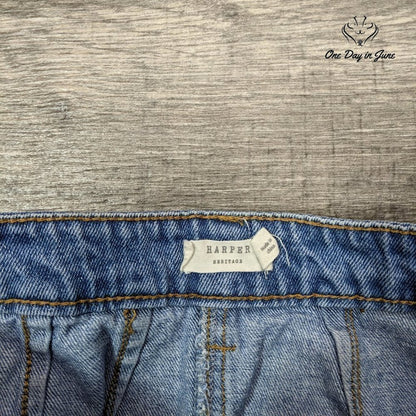 Harper Heritage Button Front Denim Skirt Size S