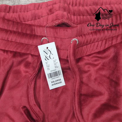 New York & Company Velour Drawstring Pants Size XXL