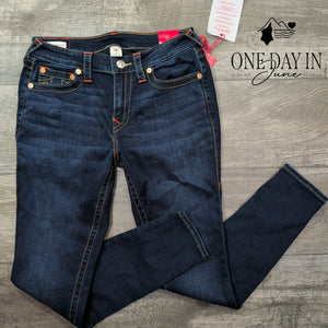 True Religion Jennie Curvy Mid Rise Skinny Jeans Indigo NWT Size 10 (30)