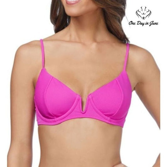 Ambrielle Ribbed Bra Bikini Top Size L