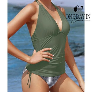 Talisea Drawstring Tankini Swimsuit Size S