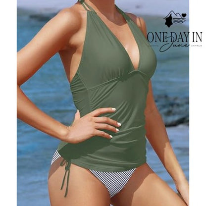 Talisea Drawstring Tankini Swimsuit Size S