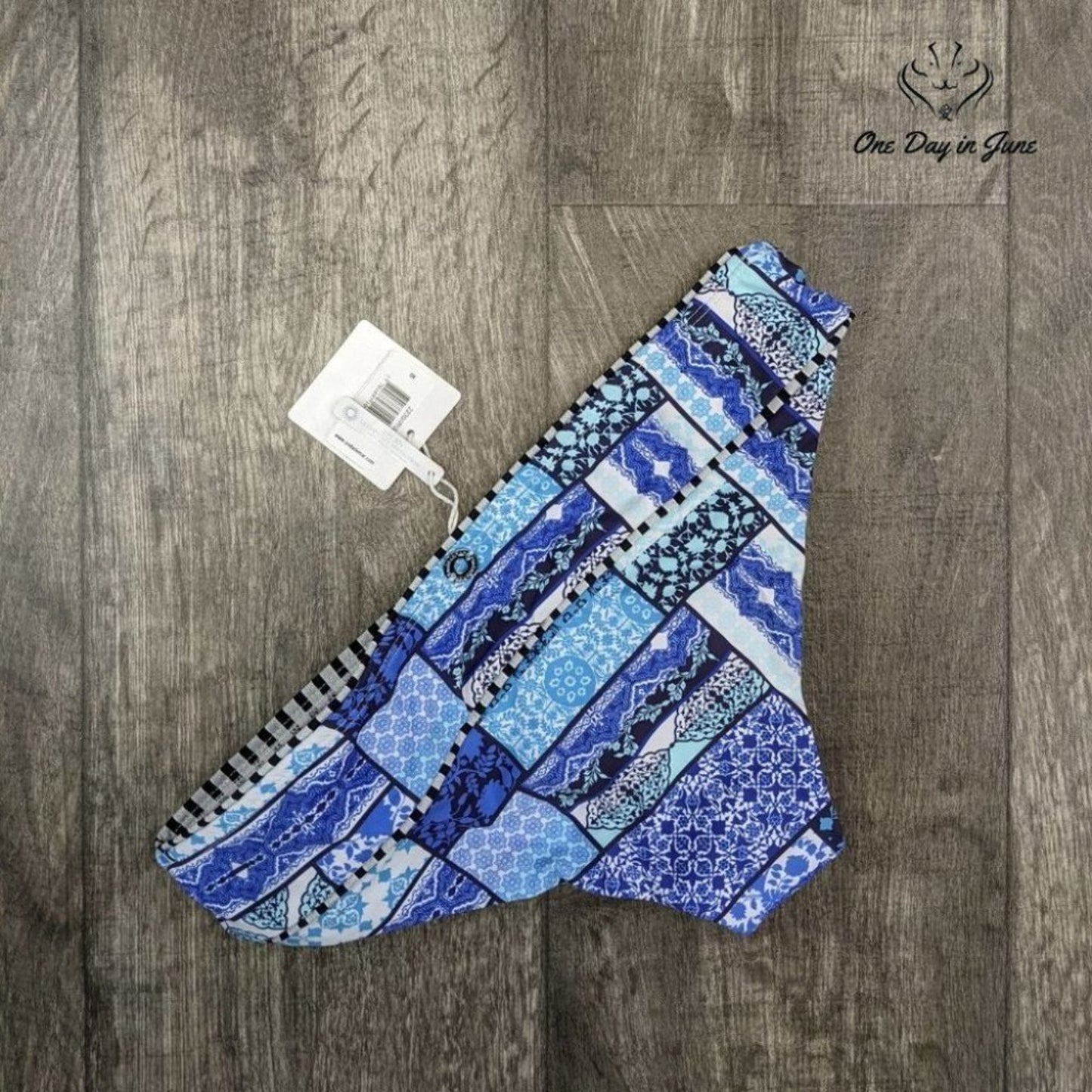 OdadeMar Blue Iris Medium Coverage Bikini Bottom Swimsuit Size S