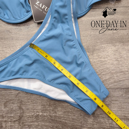 Zaful Underwire Tie Back Bikini Swimsuit Size S