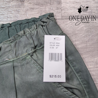 Adriano Goldschmied Pull On Coated Ankle Pants Size 27 (4)