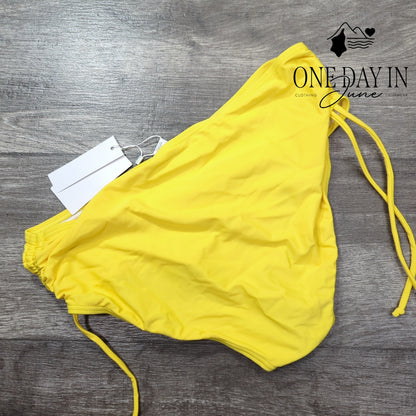 Bonneuitbebe Drawstring Side Bikini Bottom Size L