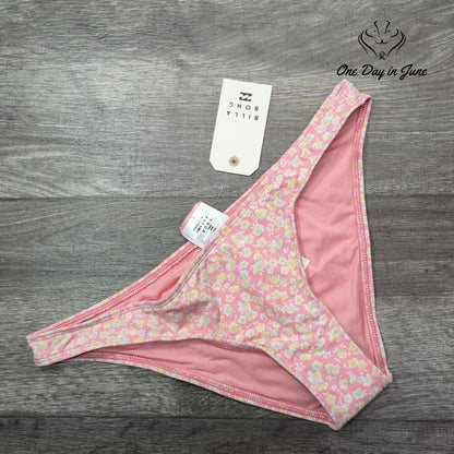 Billabong Ditsy Darling Tropic Bikini Bottom Womens Pink Floral NWT Size L