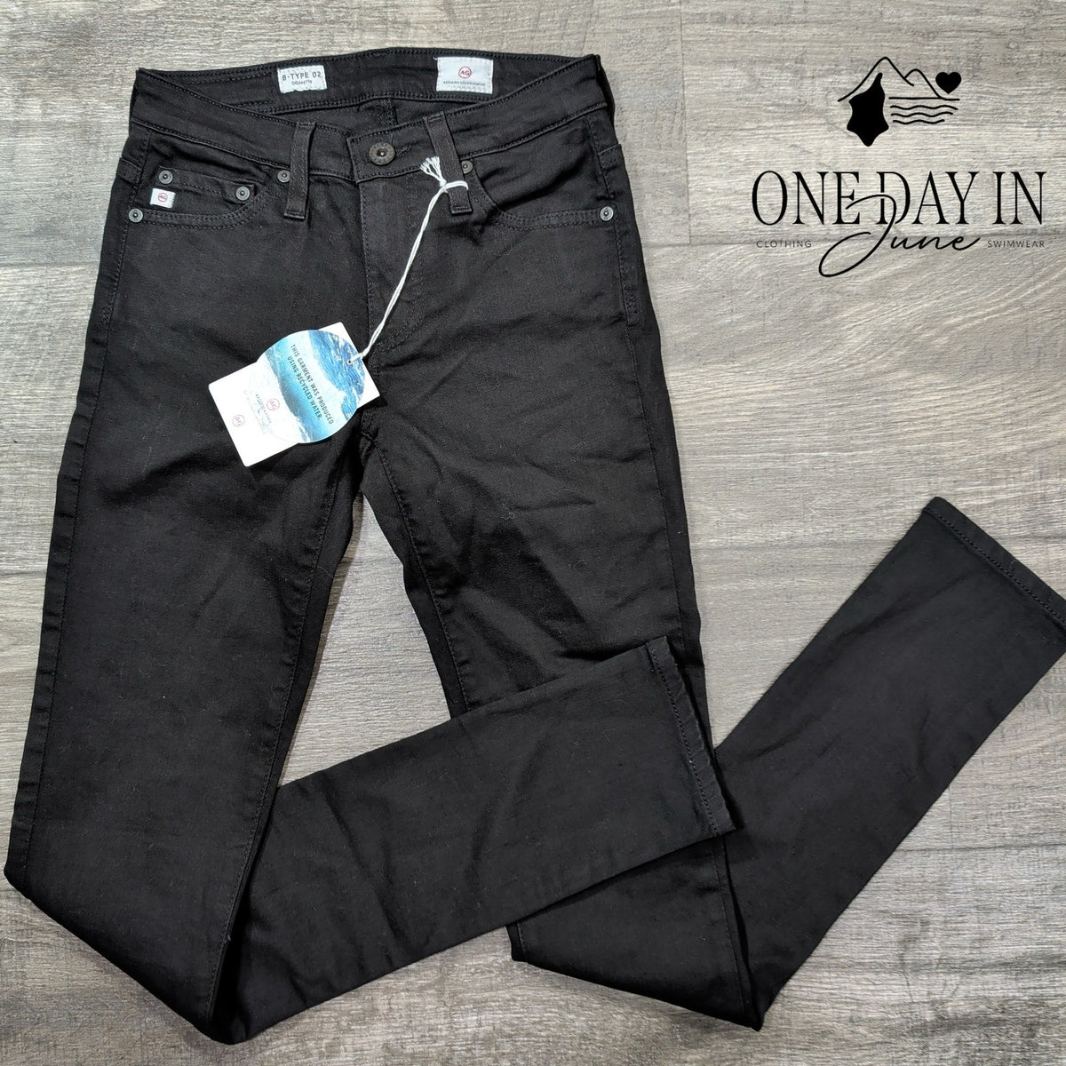 AG Adriano Goldschmied B-Type 02 Jeans Night Slim Straight NWT $198 Size 00 (22)