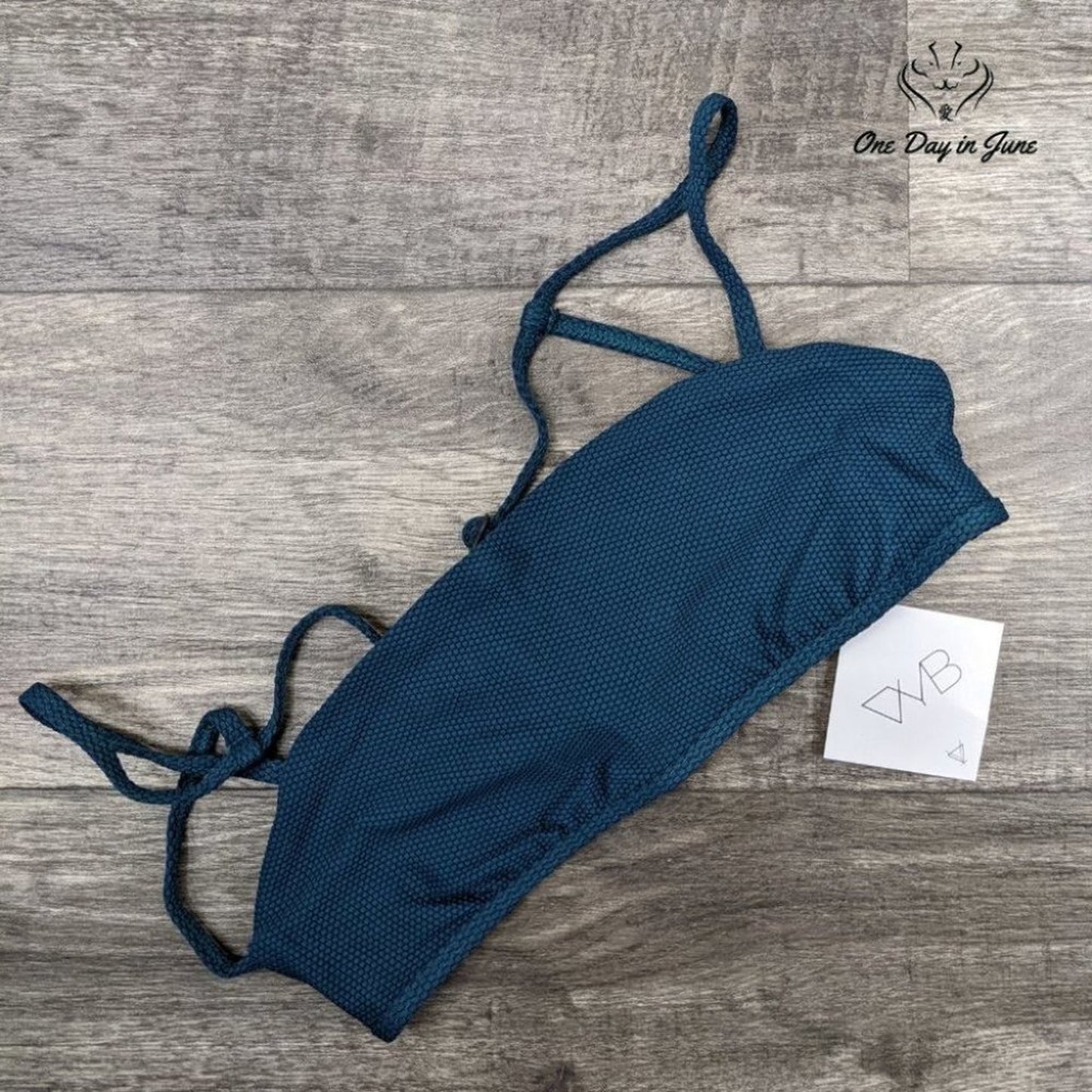 Vicious Young Babes V Back Bandeau Bikini Top Size M