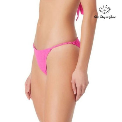 Sugar Beach Textured Hipster Bikini Bottom Size L