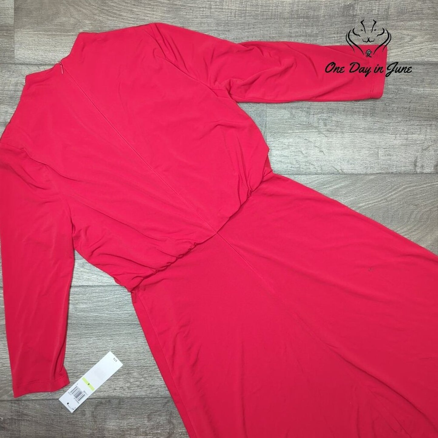 London Style Long Sleeve Midi Dress Size 4