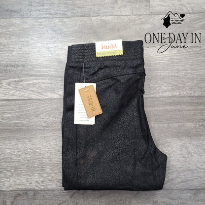 Mudd High Rise Jeggings Black Crackle Print Skinny Pants NWT Size S
