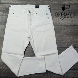 AG Adriano Goldschmied Prima Roll Up Cigarette Jeans White NWT Size 4 (27)