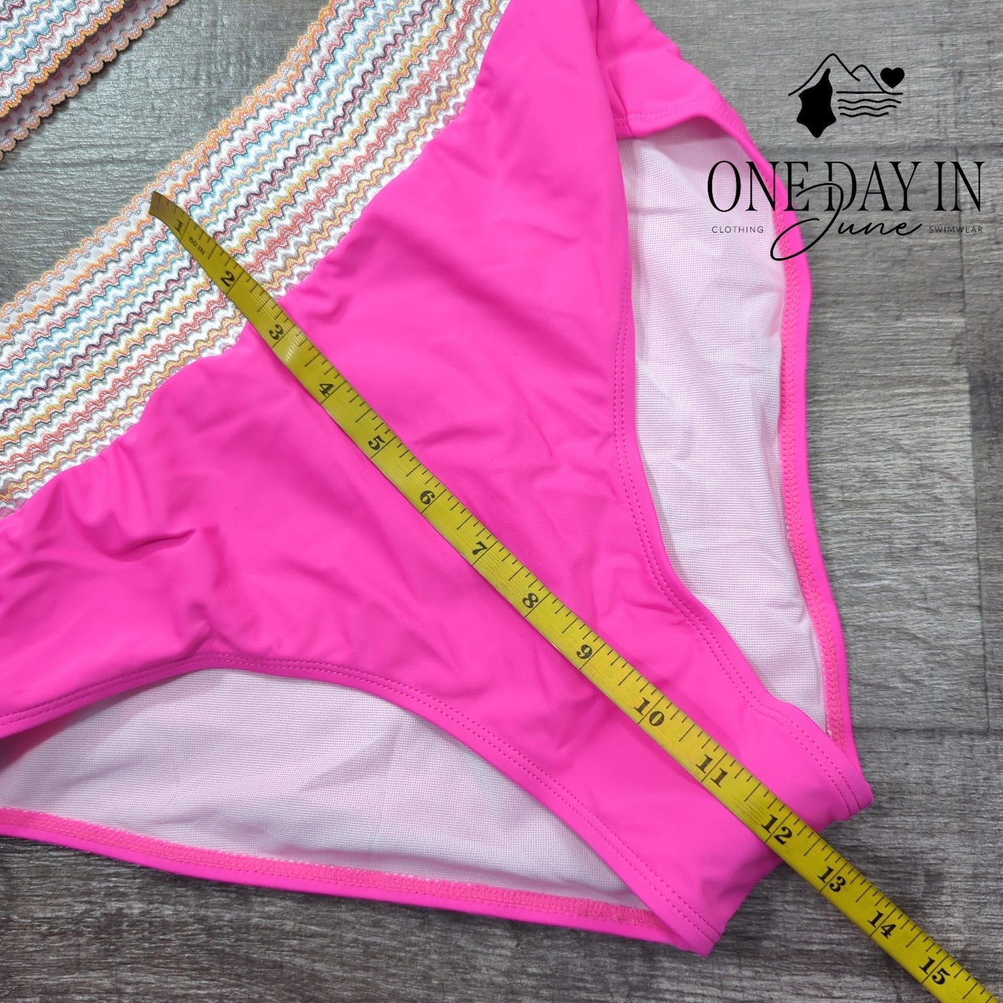 Blooming Jelly High Waist Crop Bikini Swimsuit Size L