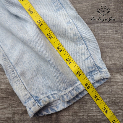 7 For All Mankind Denim Jumpsuit Light Wash Long Sleeve Wide Leg Size XS