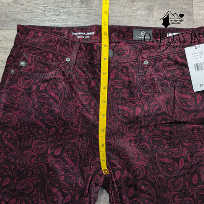 AG Adriano Goldschmied Prima Ankle Cigarette Jeans Velvet NWT $215 Size 4 (27)