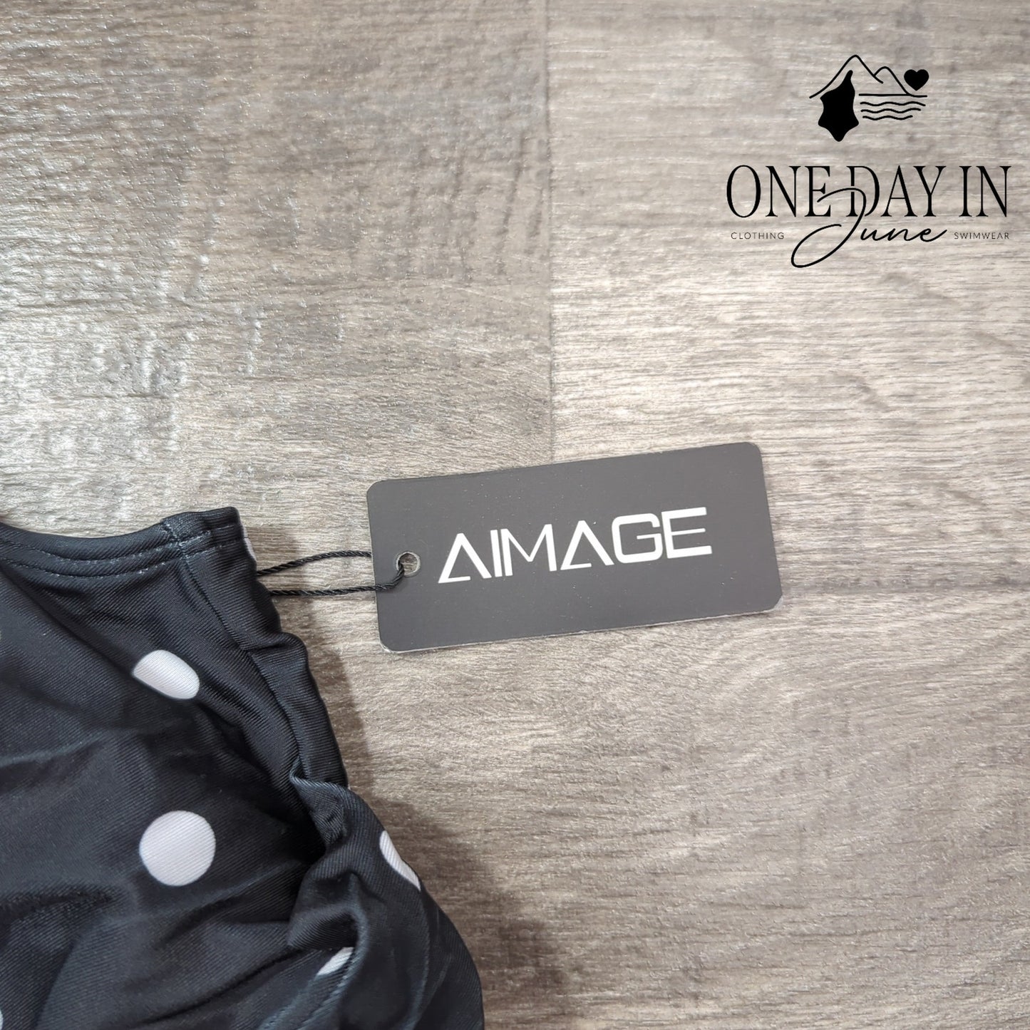 Aimage Polka Dot One Piece Swimsuit Size L