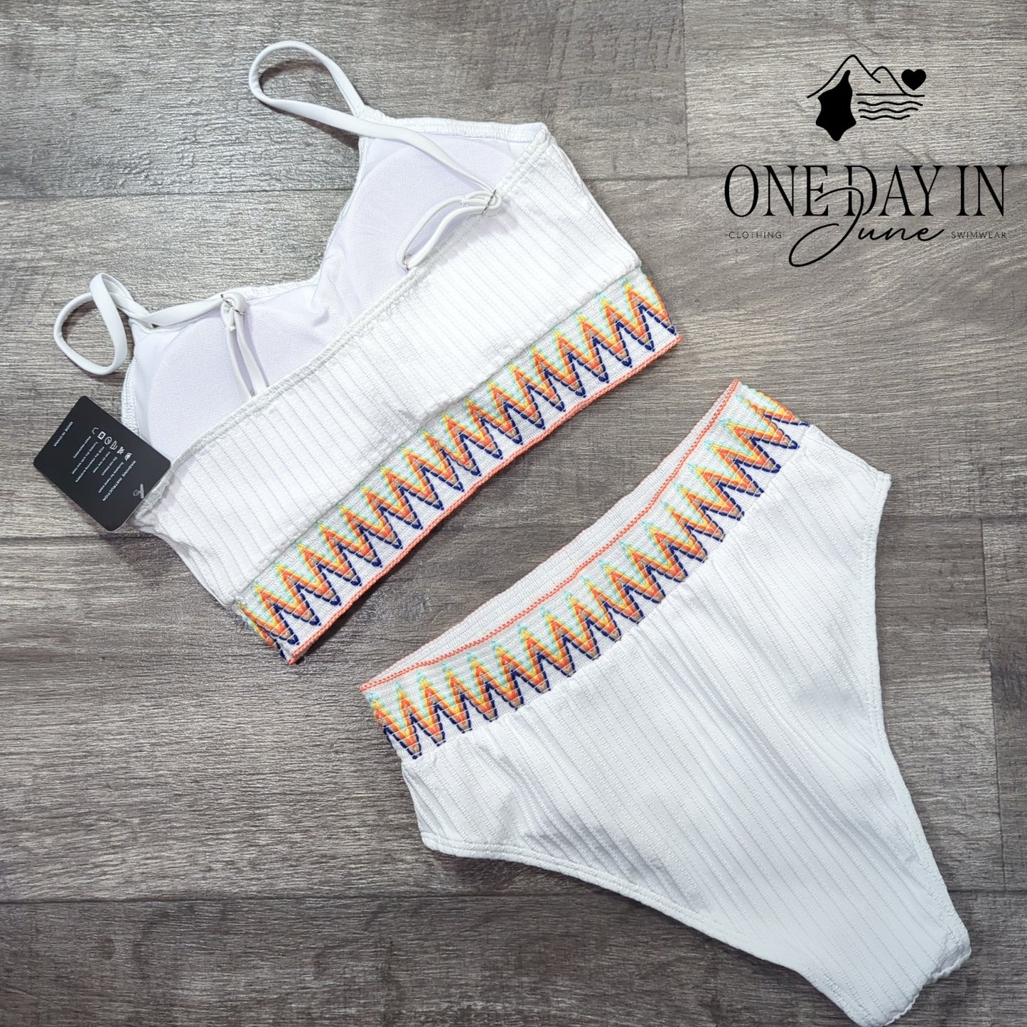 Zuobango Textured Crop Bikini Swimsuit Size S