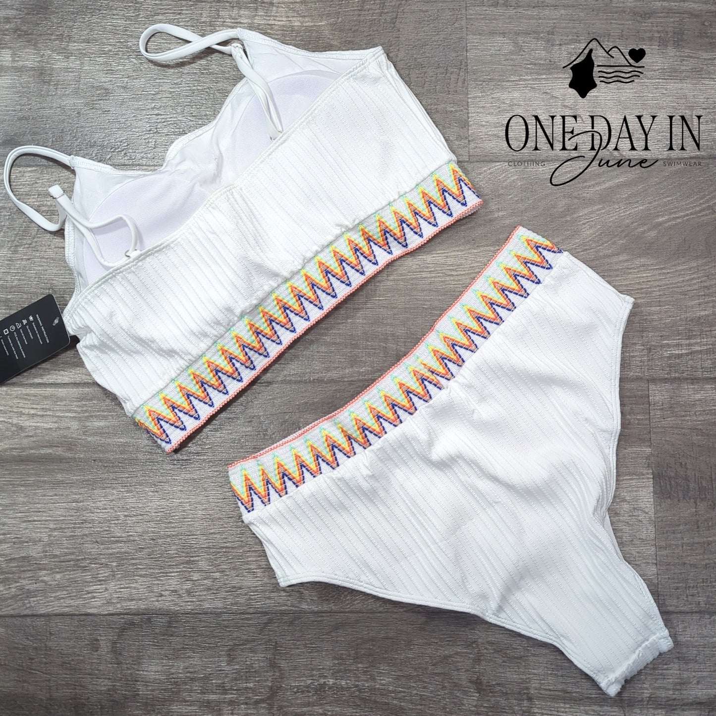 Zuobango High Waist Crop Bikini Swimsuit Size XL