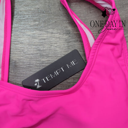 Tempt Me Crop Bikini Swimsuit Size L