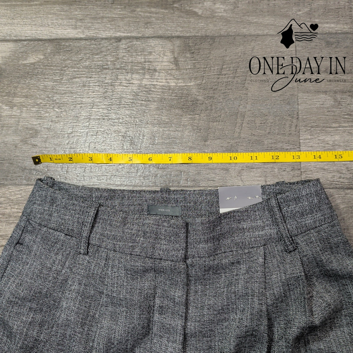 Worthington High Rise Wide Leg Faux Linen Trouser Pants Black NWT Size 6