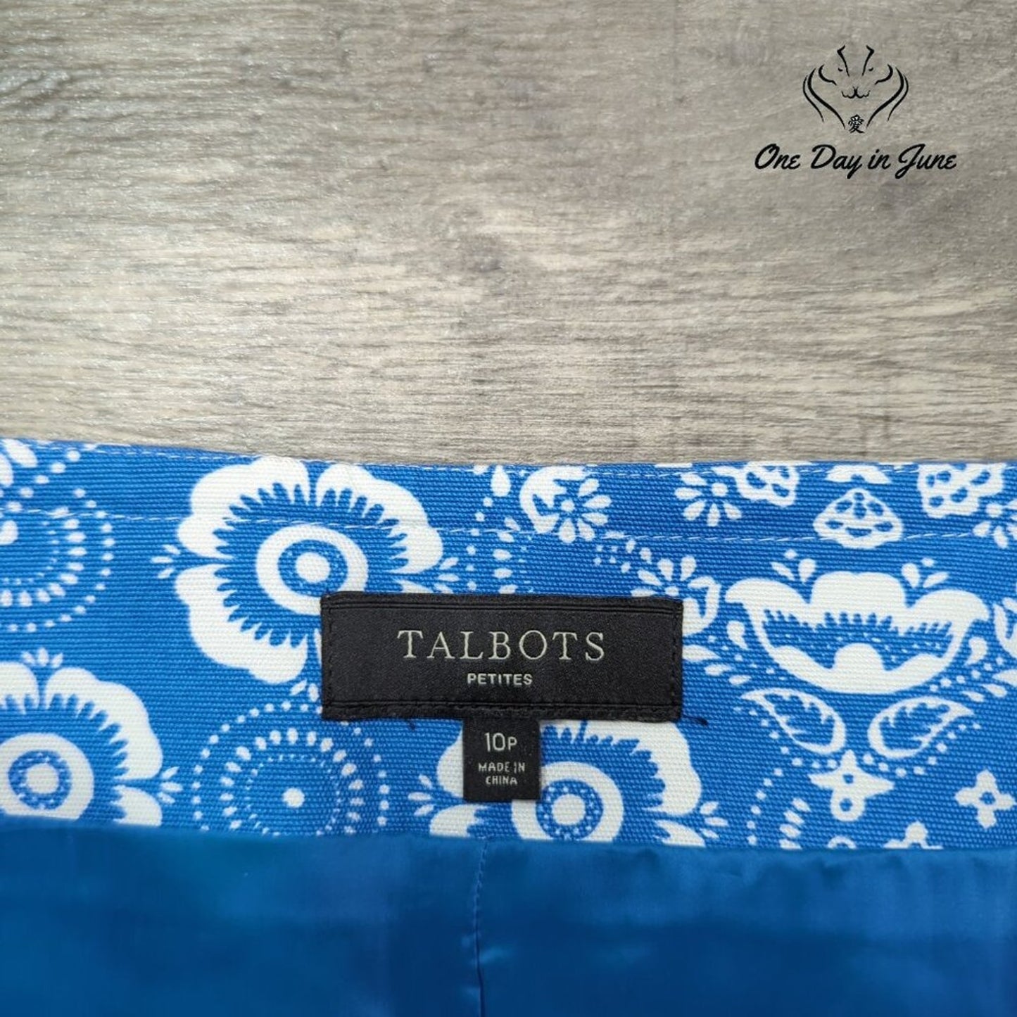 Talbots Petites Floral Lined Mini Skirt Size 10P