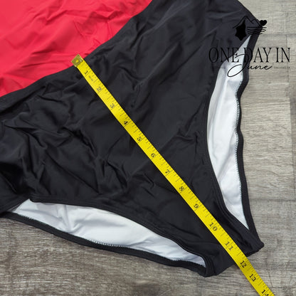 Charmo Wide Strap Tankini Swimsuit Size L