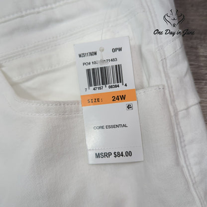 Democracy Ab Solution Ankle Skimmer Jeans Plus Size White NWT Size 24W