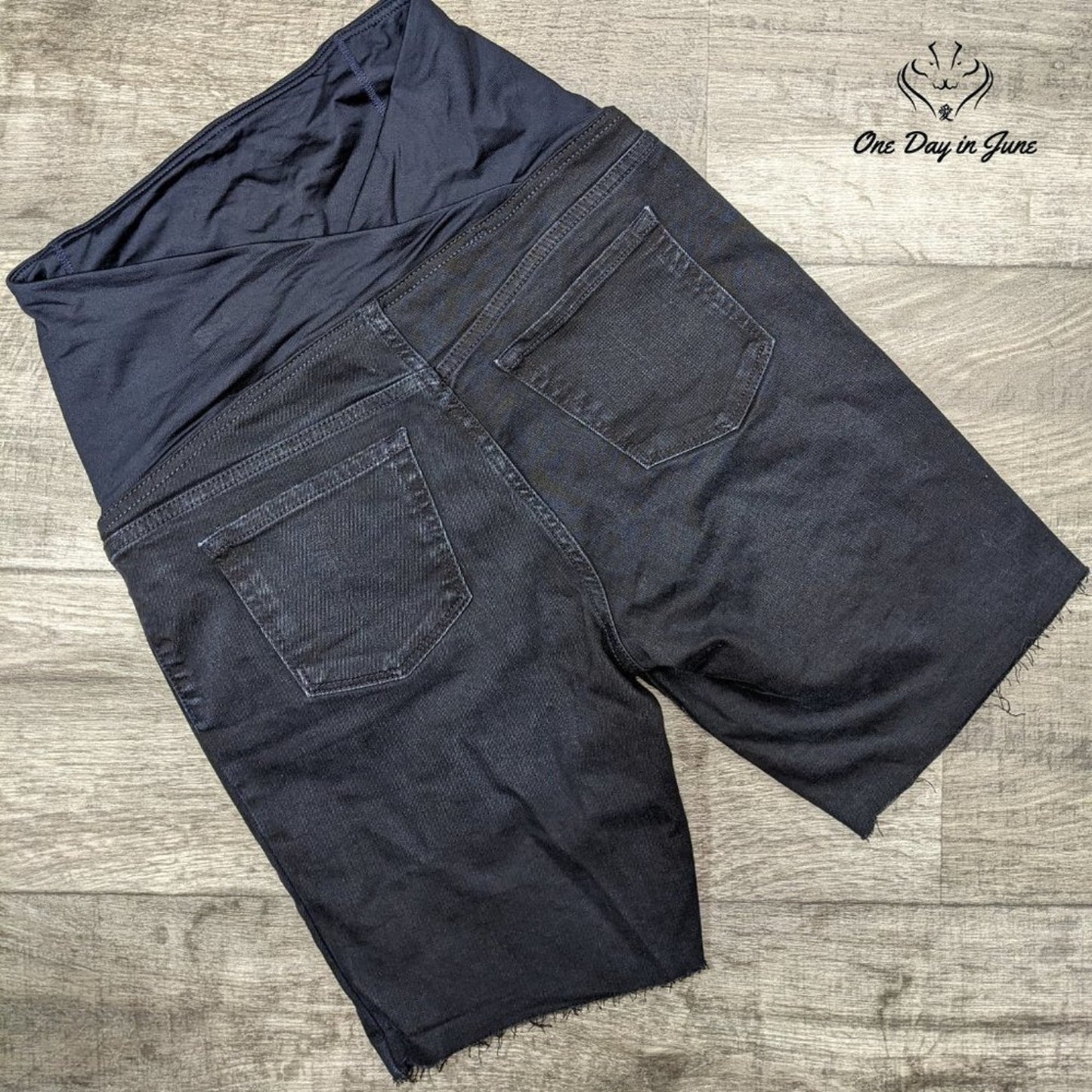 Isabel Maternity Denim Bermuda Shorts Size 8