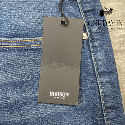 Hudson Byron Straight Leg Jeans Mens Blue Stretch Denim NWT $185 Size 42X30